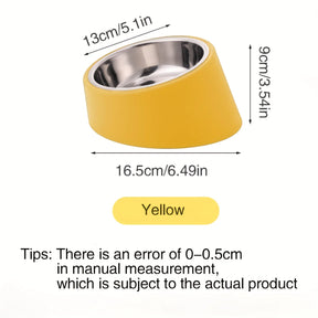 Comedouro Antiviro para Cães, Novo Comedouro Antitombamento de Grande Capacidade com Proteção para o Pescoço, Bowl Durável em Aço Inox para Gatos