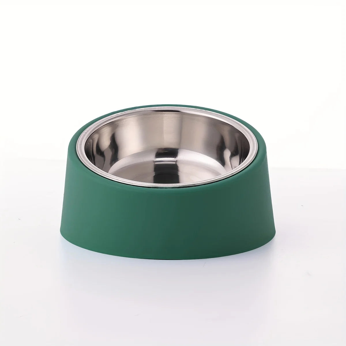 Comedouro Antiviro para Cães, Novo Comedouro Antitombamento de Grande Capacidade com Proteção para o Pescoço, Bowl Durável em Aço Inox para Gatos