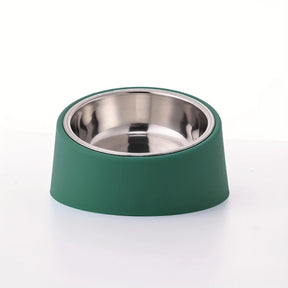 Comedouro Antiviro para Cães, Novo Comedouro Antitombamento de Grande Capacidade com Proteção para o Pescoço, Bowl Durável em Aço Inox para Gatos