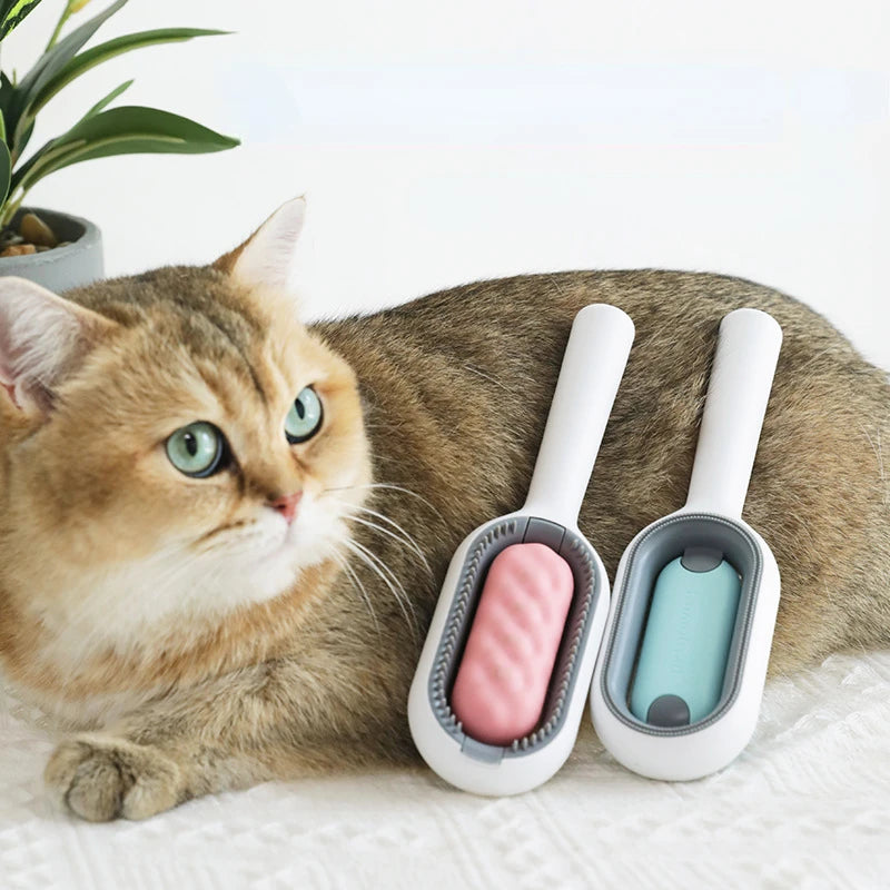 Escova Removedora de Pelos - Escova para Cães e Gatos com Cerdas de Silicone para Limpeza e Higiene do Pet