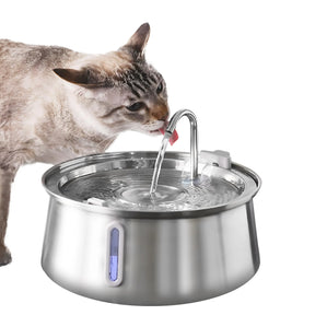 Torneira visível com nível de água aparente. Fonte de água para gatos com bomba ultra silenciosa e automática. Ideal para cães e gatos.