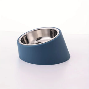 Comedouro Antiviro para Cães, Novo Comedouro Antitombamento de Grande Capacidade com Proteção para o Pescoço, Bowl Durável em Aço Inox para Gatos