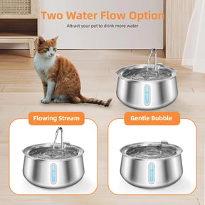 Torneira visível com nível de água aparente. Fonte de água para gatos com bomba ultra silenciosa e automática. Ideal para cães e gatos.