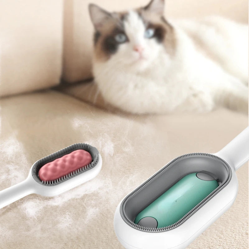 Escova Removedora de Pelos - Escova para Cães e Gatos com Cerdas de Silicone para Limpeza e Higiene do Pet