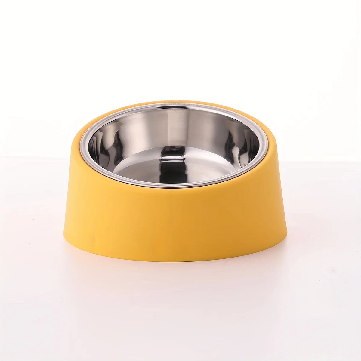 Comedouro Antiviro para Cães, Novo Comedouro Antitombamento de Grande Capacidade com Proteção para o Pescoço, Bowl Durável em Aço Inox para Gatos