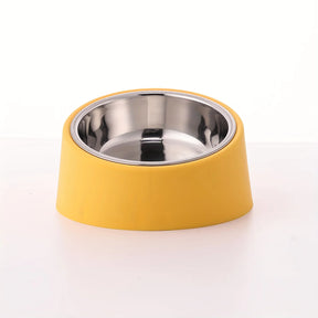 Comedouro Antiviro para Cães, Novo Comedouro Antitombamento de Grande Capacidade com Proteção para o Pescoço, Bowl Durável em Aço Inox para Gatos